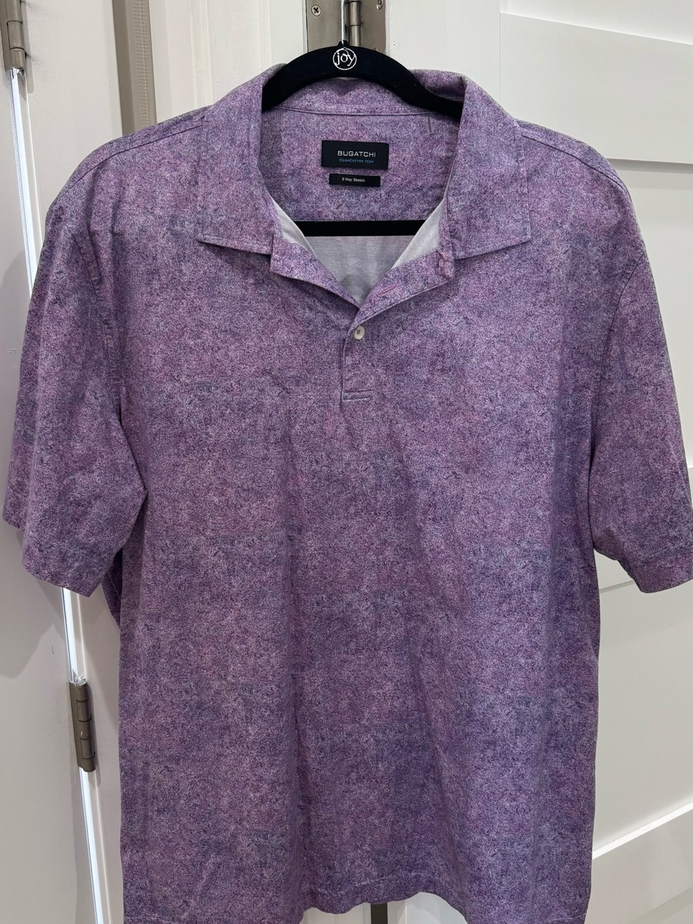 Bugatchi Lavender Heather Short-Sleeve Polo